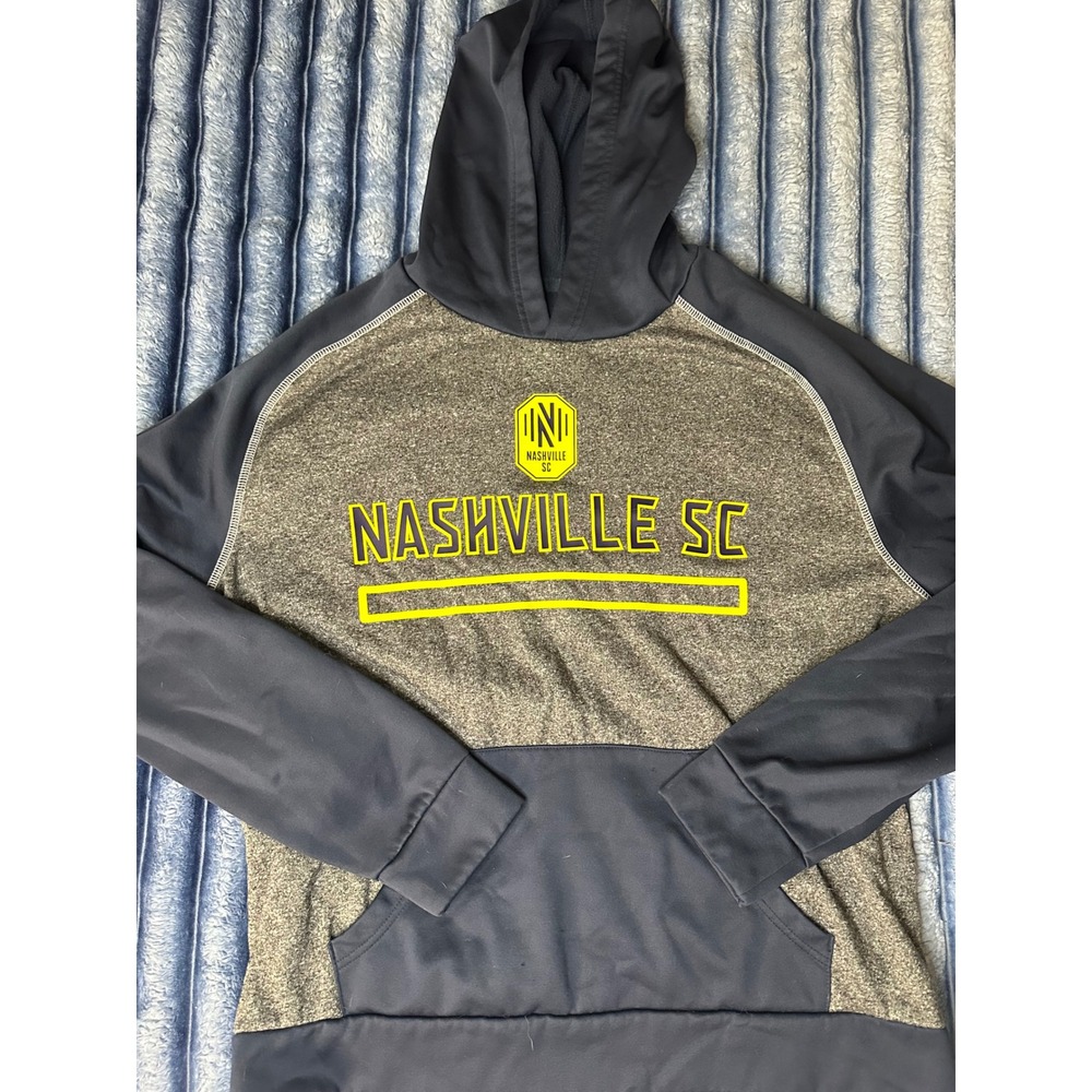 Fanatics Nashville SC Hoodie Mens XL Navy Blue Grey MLS Soccer Pullover Logo